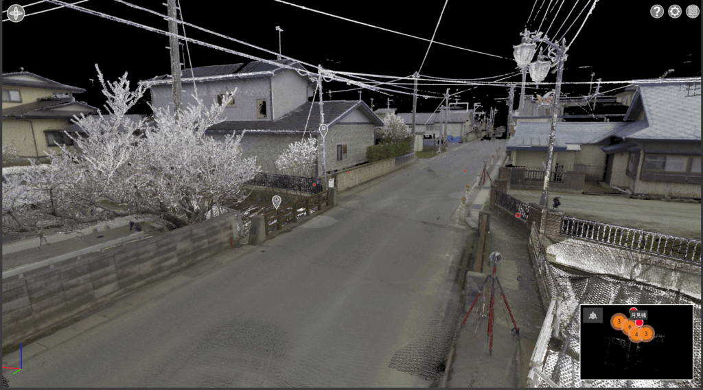 現地測量（３D点群データ）